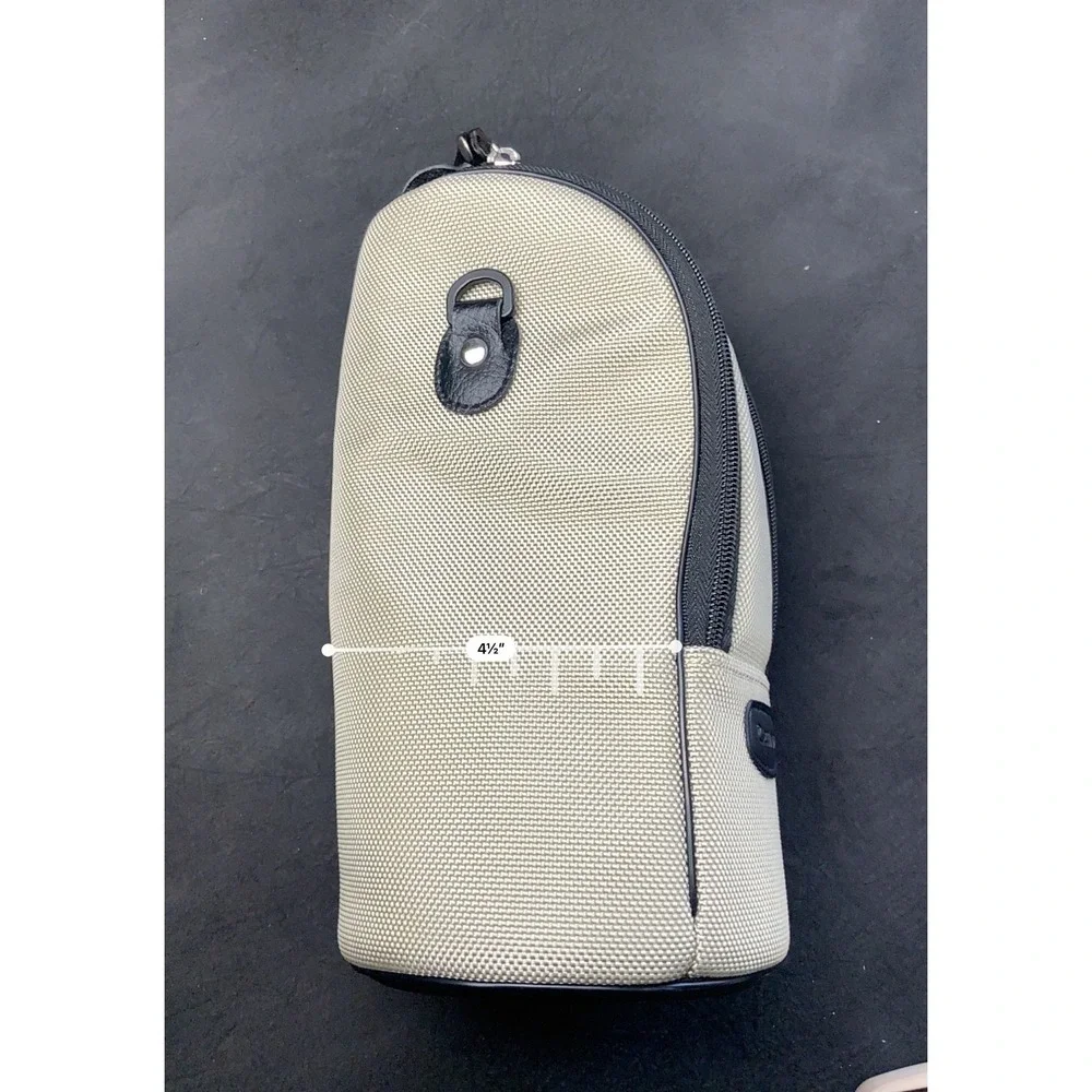 Canon LZ1326 Lens Case Tan Black Padded Soft Pouch Bag 10x4.5 Zip Telephoto Case